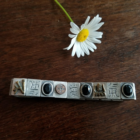 Relisted - Mystical symbols and animals panel bracelet silver - Picture 5 of 6